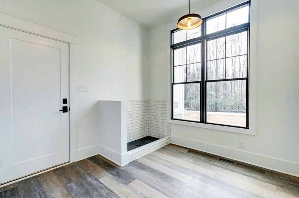 Custom-designed and built pet wash.